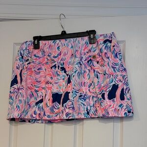 Lilly Pulitzer Pink and Navy Printed Mini Skort